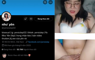 Clip Sex Như Yên Twitter Lép Nhưng Cực Dâm Đĩ Thoã